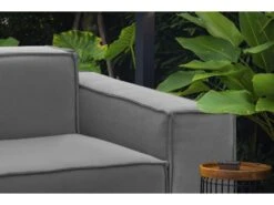 Chaise Longue Dbrogn, Chaise Longue, 100% Made In Italy, Fauteuil Relax En Tissu Rembourré, Cm 160x95h70, Gris -Meubles Soldes Boutique fauteuil 22936957