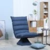 Fauteuil Relax Grand Confort Pivotant Inclinaison Réglable 5 Niv. épais Garnissage Mousse Haute Densité Tissu Velours Microfibre Bleu -Meubles Soldes Boutique fauteuil 22943847