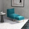 Fauteuil Design Scandinave Grand Confort - Repose-pied Inclus - PiÚtement Effilé Incliné Bois Hévéa Velours Turquoise 2 Fauteuil Design Scandinave Grand Confort - Repose-pied Inclus - PiÚtement Effilé Incliné Bois Hévéa Velours Turquoise -Meubles Soldes Boutique fauteuil 22963247