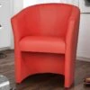 Fauteuil Cabriolet En Simili RANIN - Rouge -Meubles Soldes Boutique fauteuil 296829