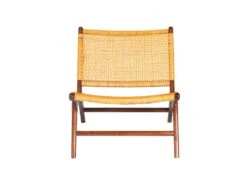 Fauteuil WAIPU En Teck Et Rotin Tressé