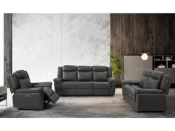 Fauteuil Relax électrique En Cuir KENNETH - Taupe