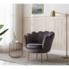 Fauteuil Coquillage En Velours Anthracite DANDELION De Pascal Morabito -Meubles Soldes Boutique fauteuil 395843