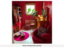 Fauteuil Main Pivotant CATCHY En Velours - Fuchsia -Meubles Soldes Boutique fauteuil 404955