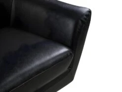 Fauteuil Pivotant En Cuir De Buffle ITHAQUE - Noir -Meubles Soldes Boutique fauteuil 417841