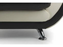 Fauteuil En Simili INDICE - Bicolore Noir Et Ivoire -Meubles Soldes Boutique fauteuil 474507