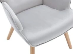 Fauteuil En Velours Gris VATELY -Meubles Soldes Boutique fauteuil 492011