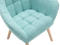 Fauteuil En Tissu Vert D'eau CASERTA -Meubles Soldes Boutique fauteuil 492063