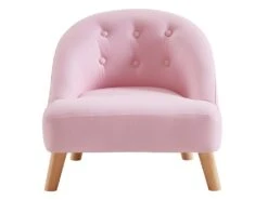 Fauteuil Pour Enfant En Tissu 100% Coton MAGGIE - Rose Pastel -Meubles Soldes Boutique fauteuil 578505