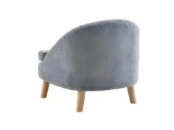 Fauteuil Pour Enfant En Tissu Bouclette GINA - Gris -Meubles Soldes Boutique fauteuil 579405