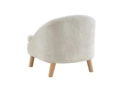 Fauteuil Pour Enfant En Tissu Bouclette GINA - Beige -Meubles Soldes Boutique fauteuil 579417