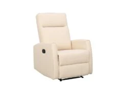 Fauteuil Relax En Tissu Crème PRODA -Meubles Soldes Boutique fauteuil 6792363
