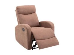 Fauteuil Relax En Tissu Marron EVELYN 10 Fauteuil Relax En Tissu Marron EVELYN -Meubles Soldes Boutique fauteuil 7026273