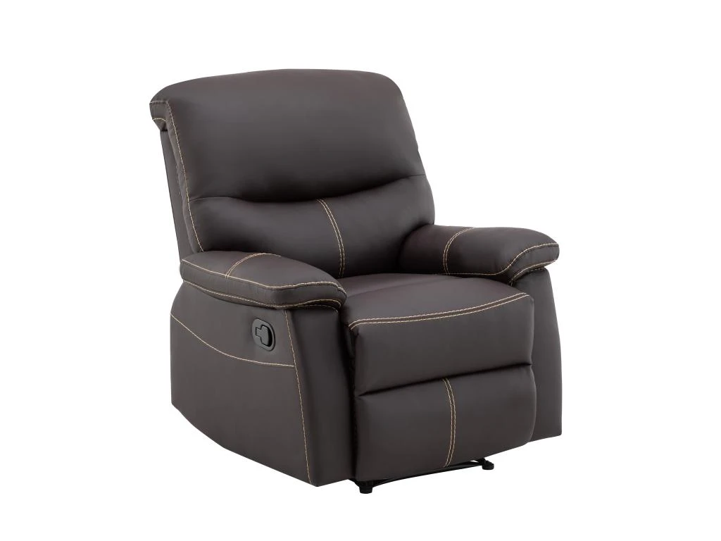 Fauteuil Relax En Simili Marron CANBY 5 Fauteuil Relax En Simili Marron CANBY â Image 3