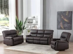 Fauteuil Relax En Simili Marron CANBY 19 Fauteuil Relax En Simili Marron CANBY -Meubles Soldes Boutique fauteuil 7256867
