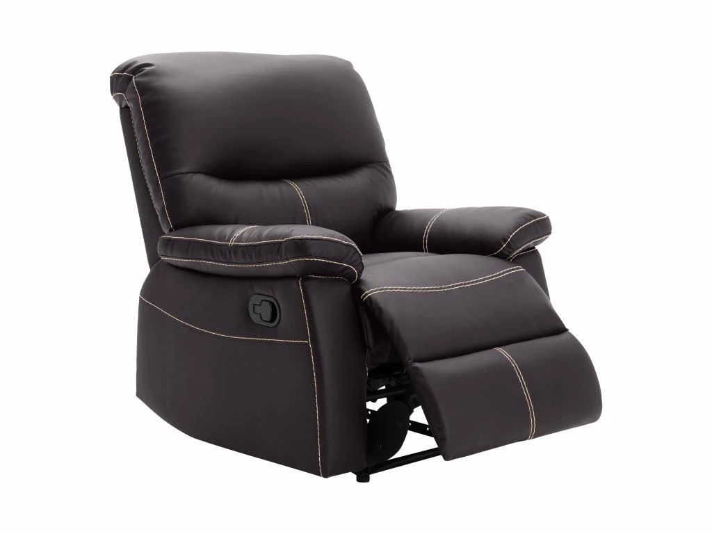 Fauteuil Relax En Simili Marron CANBY 6 Fauteuil Relax En Simili Marron CANBY â Image 4