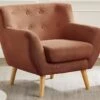 Fauteuil En Tissu Orange SERTI II -Meubles Soldes Boutique fauteuil 8700169