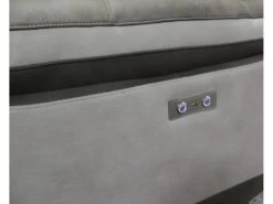 Fauteuil Relaxation Motorisé En Tissu Suédine Bicolore Taupe - CLARA -Meubles Soldes Boutique fauteuil 8908451