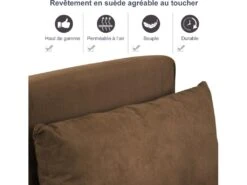 Fauteuil Chauffeuse Canapé-lit Convertible 1 Place Déhoussable Grand Confort Coussin Pieds Accoudoirs Métal Suède Marron 11 Fauteuil Chauffeuse Canapé-lit Convertible 1 Place Déhoussable Grand Confort Coussin Pieds Accoudoirs Métal Suède Marron -Meubles Soldes Boutique fauteuil 8918883