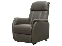 TAMISE - Fauteuil Relax Et Releveur Electrique Cuir Taupe -Meubles Soldes Boutique fauteuil 9164947