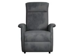 BARRENCE - Fauteuil Relax Et Releveur Electrique Tissu Aspect Cuir Gris Foncé -Meubles Soldes Boutique fauteuil 9165125