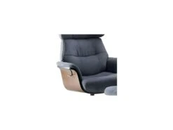 OBANOS - Fauteuil Inclinable + Repose-Pieds Gris Bleu -Meubles Soldes Boutique fauteuil 9165359