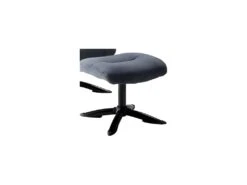 OBANOS - Fauteuil Inclinable + Repose-Pieds Gris Bleu -Meubles Soldes Boutique fauteuil 9165361