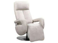 ROSARIO - Fauteuil Relax Electrique Cuir Gris Clair -Meubles Soldes Boutique fauteuil 9165381