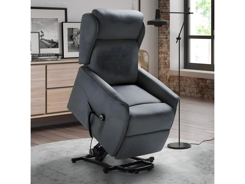 TABAGON - Fauteuil Relax Et Releveur Bleu 4 TABAGON - Fauteuil Relax Et Releveur Bleu – Image 2
