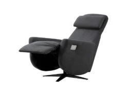 GALAXIE - Fauteuil Relax Electrique Tissu Gris Foncé