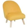 Fauteuil Pour Enfant En Tissu Jaune Et Pieds En Bois De Pin -Meubles Soldes Boutique fauteuil 9173365
