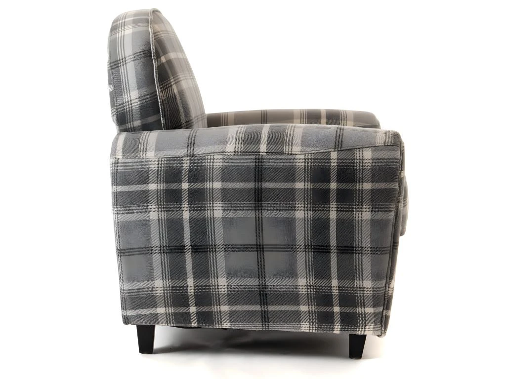 Fauteuil Club Tartan Gris 5 Fauteuil Club Tartan Gris – Image 3