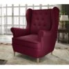 Fauteuil 1 Place En Tissu Velours Catégorie Luxe, Bordeaux, ARNAUD -Meubles Soldes Boutique fauteuil 9998545