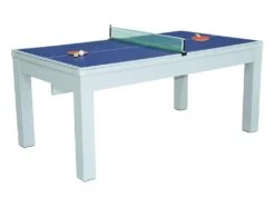 Table Transformable Blanche - Billard & Ping-pong - L182 X L102 X H80 Cm - HENK -Meubles Soldes Boutique jeux interieur 504609