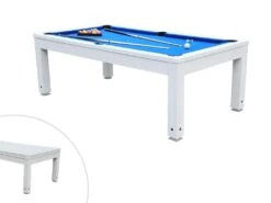 Table Transformable - Billard SNOOKER - Hauteur Ajustable - 207*114*79 Cm -Meubles Soldes Boutique jeux interieur 506139