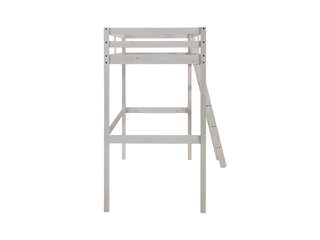 Lit Mezzanine GEDEON II - 90 X 190 Cm - Pin Massif - Blanchi 8 Lit Mezzanine GEDEON II - 90 X 190 Cm - Pin Massif - Blanchi – Image 6