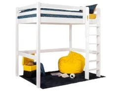 Pack Lit Mezzanine Avec Matelas Orphée Blanc 90x190 Cm -Meubles Soldes Boutique lit 13077173