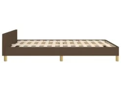 Cadre De Lit Avec Tête De Lit Marron Foncé 140x190 Cm Tissu -Meubles Soldes Boutique lit 22538305