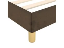 Cadre De Lit Avec Tête De Lit Marron Foncé 140x190 Cm Tissu -Meubles Soldes Boutique lit 22538307