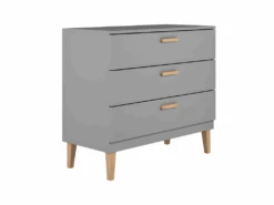 Commode 3 Tiroirs Kubi - Gris 8 Commode 3 Tiroirs Kubi - Gris -Meubles Soldes Boutique meuble bebe 11211371