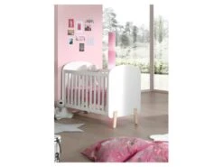 Lit Bébé 60x120 Sommier Inclus Kiddy - Blanc -Meubles Soldes Boutique meuble bebe 11916555