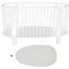Lit Bébé Matelas Inclus Cocon Blanc -Meubles Soldes Boutique meuble bebe 12070439