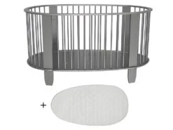 Lit Bébé Matelas Inclus Cocon Gris Anthracite