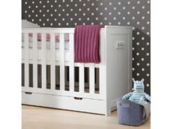 Lit Bébé Marsylia MDF Blanc -Meubles Soldes Boutique meuble bebe 12565623