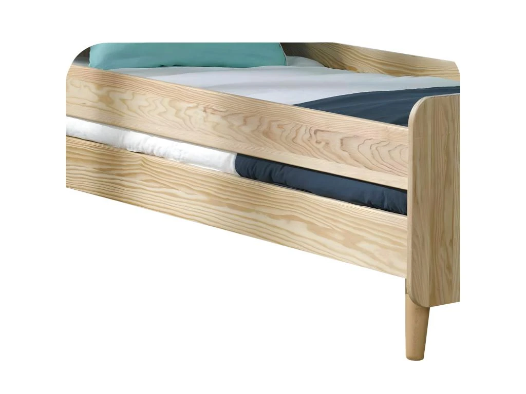 Barrière De Lit Spike Bois Naturel 190 Cm 4 Barrière De Lit Spike Bois Naturel 190 Cm – Image 2