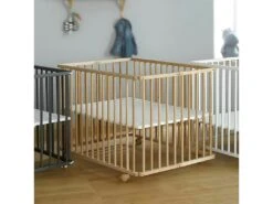 Parc Bébé Pliant Carré Helio Bois 100x100 Cm -Meubles Soldes Boutique meuble bebe 13069491