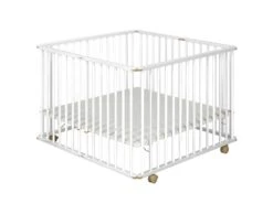 Parc Bébé Pliant Carré Helio Blanc 100x100 Cm