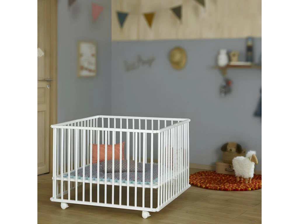 Parc Bébé Pliant Carré Helio Blanc 100x100 Cm 5 Parc Bébé Pliant Carré Helio Blanc 100x100 Cm – Image 3