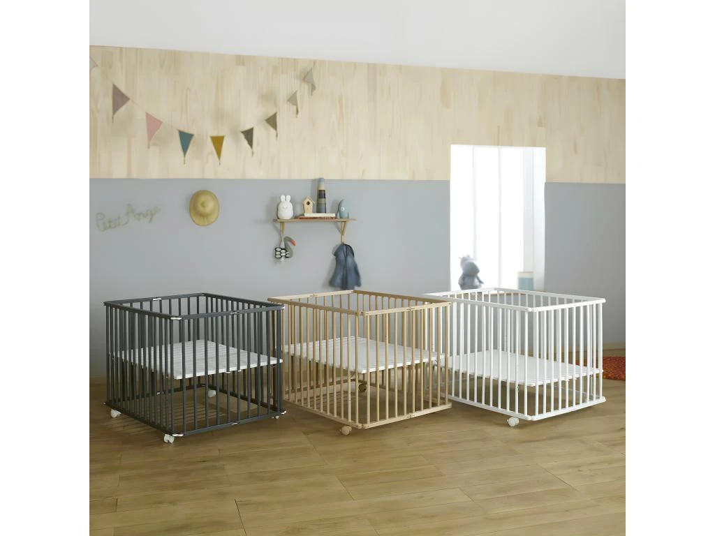 Parc Bébé Pliant Carré Helio Blanc 100x100 Cm 7 Parc Bébé Pliant Carré Helio Blanc 100x100 Cm – Image 5