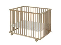 Parc Bébé Pliant Helio Bois 75x100 Cm